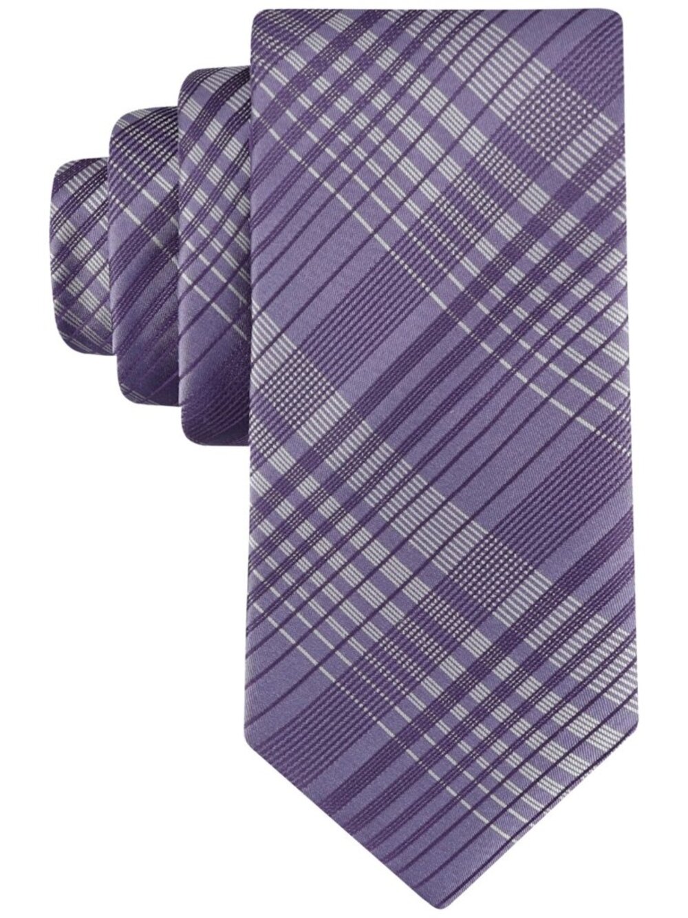 Calvin Klein Men's Ashland Plaid Tie - Purple